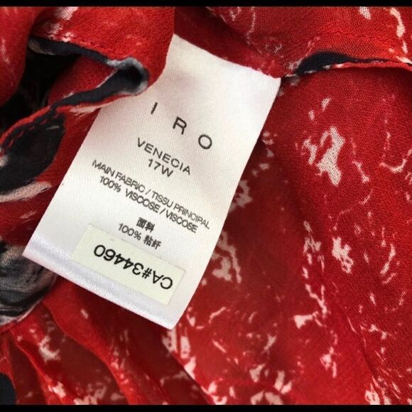 Iro -Venecia ruffled printed chiffon blouse - Picture 5 of 7